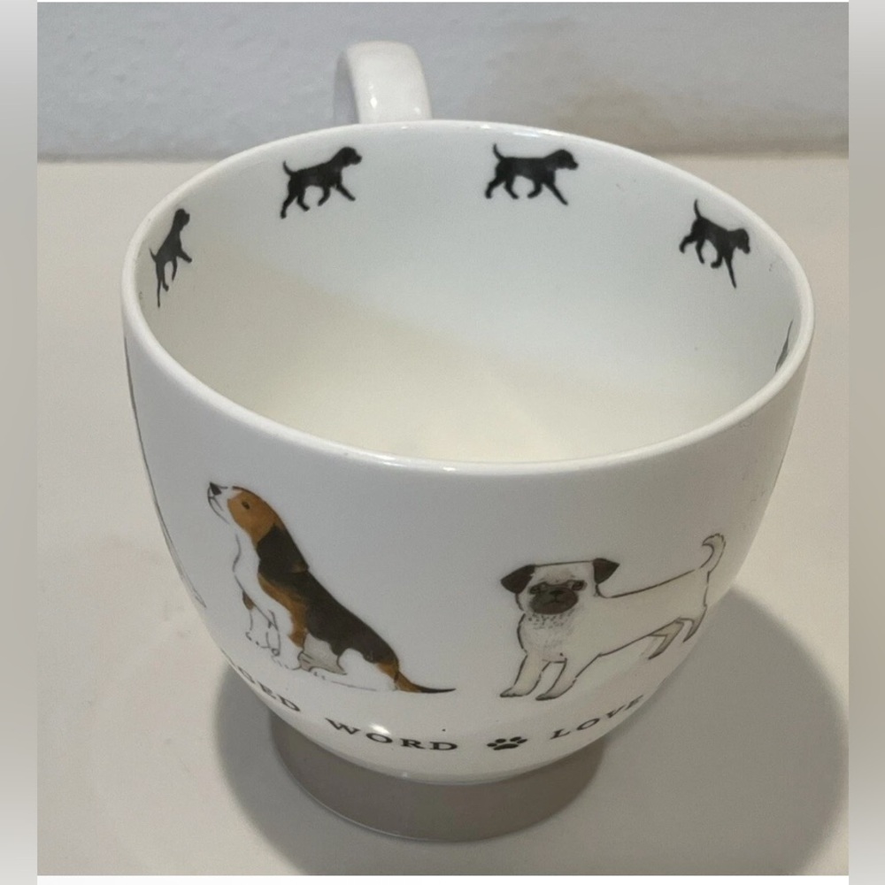 Dog-Themed White Ceramic Mug